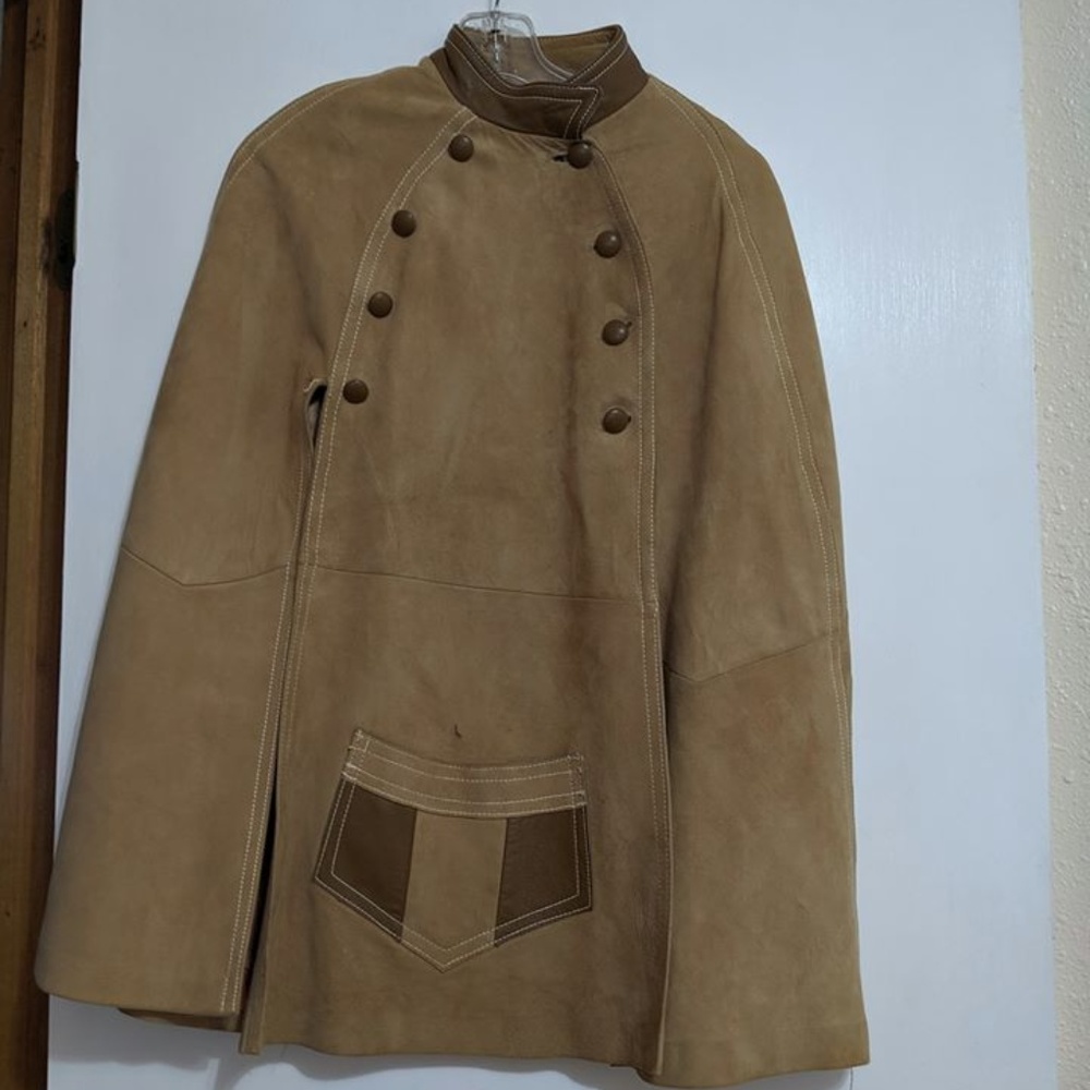 Suede Leather Poncho